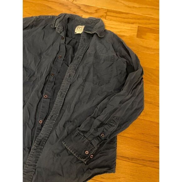 Field Gear Men's dark blue Long Sleeve Cotton Button-Up collared relaxed Shirt M - Picture 2 of 8